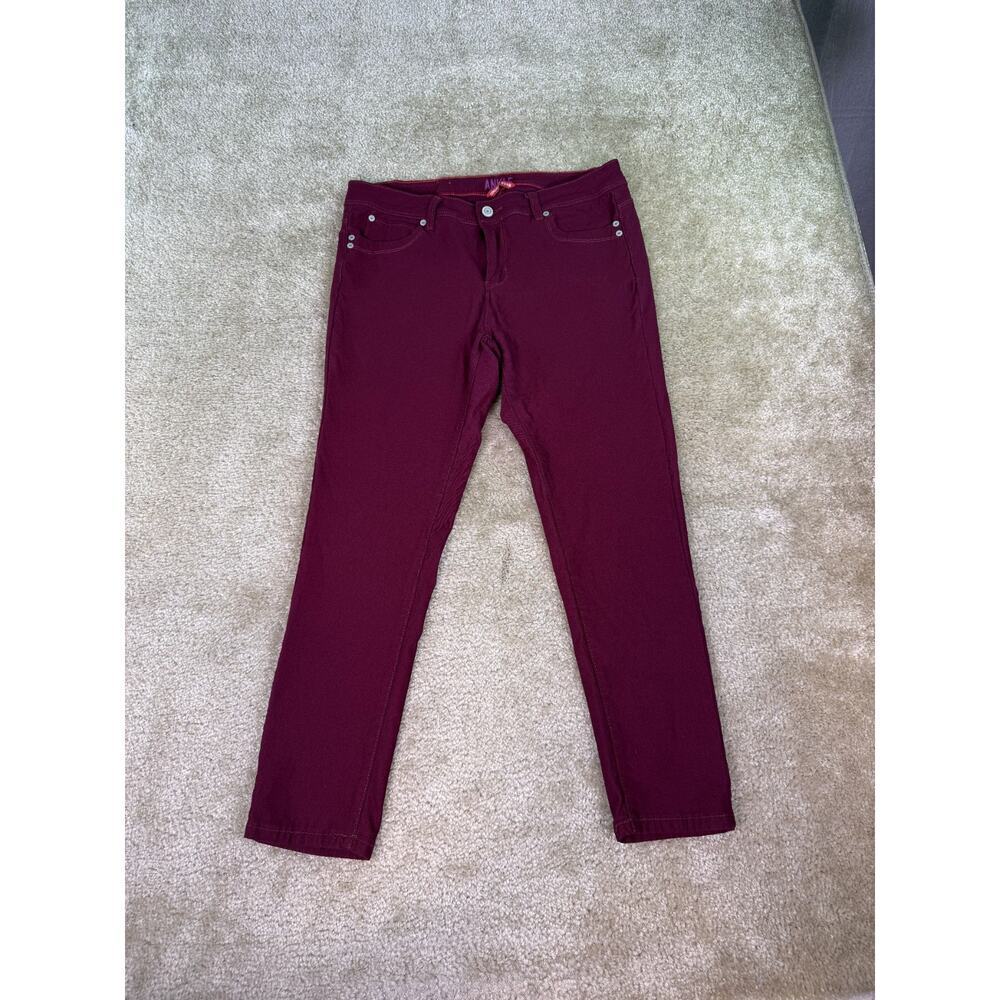 Gogo Star Jeans Womens Skinny Ankle Size XL Red Stretch Boho C543